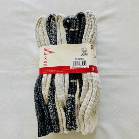 Lucky Brand NWT Boot Socks Women’s Size 5-10 Multicolor 6 Pairs - Picture 3 of 4